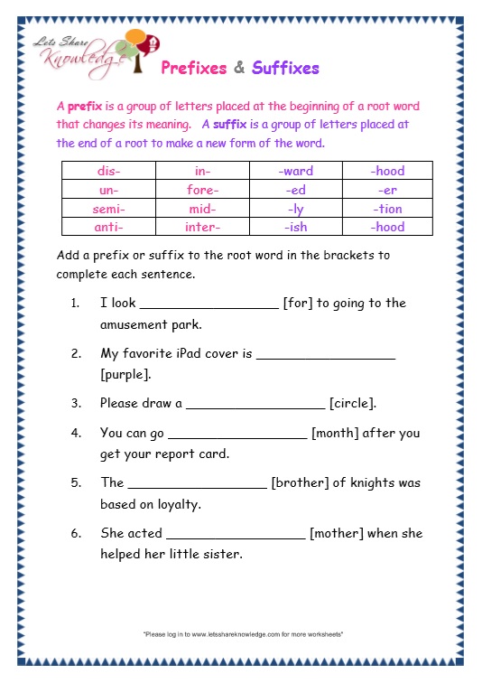 19 Free Printable Prefix Worksheets 4th Grade - Free PDF at ...