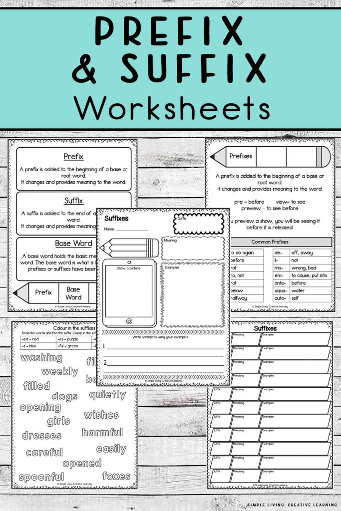 prefixes and suffixes worksheet printable