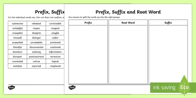prefixes suffixes and roots