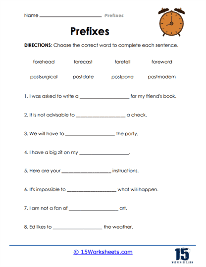 Prefixes Worksheets - 15 Worksheets Library