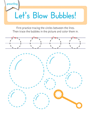Prewriting Skills: Circles | Worksheet 