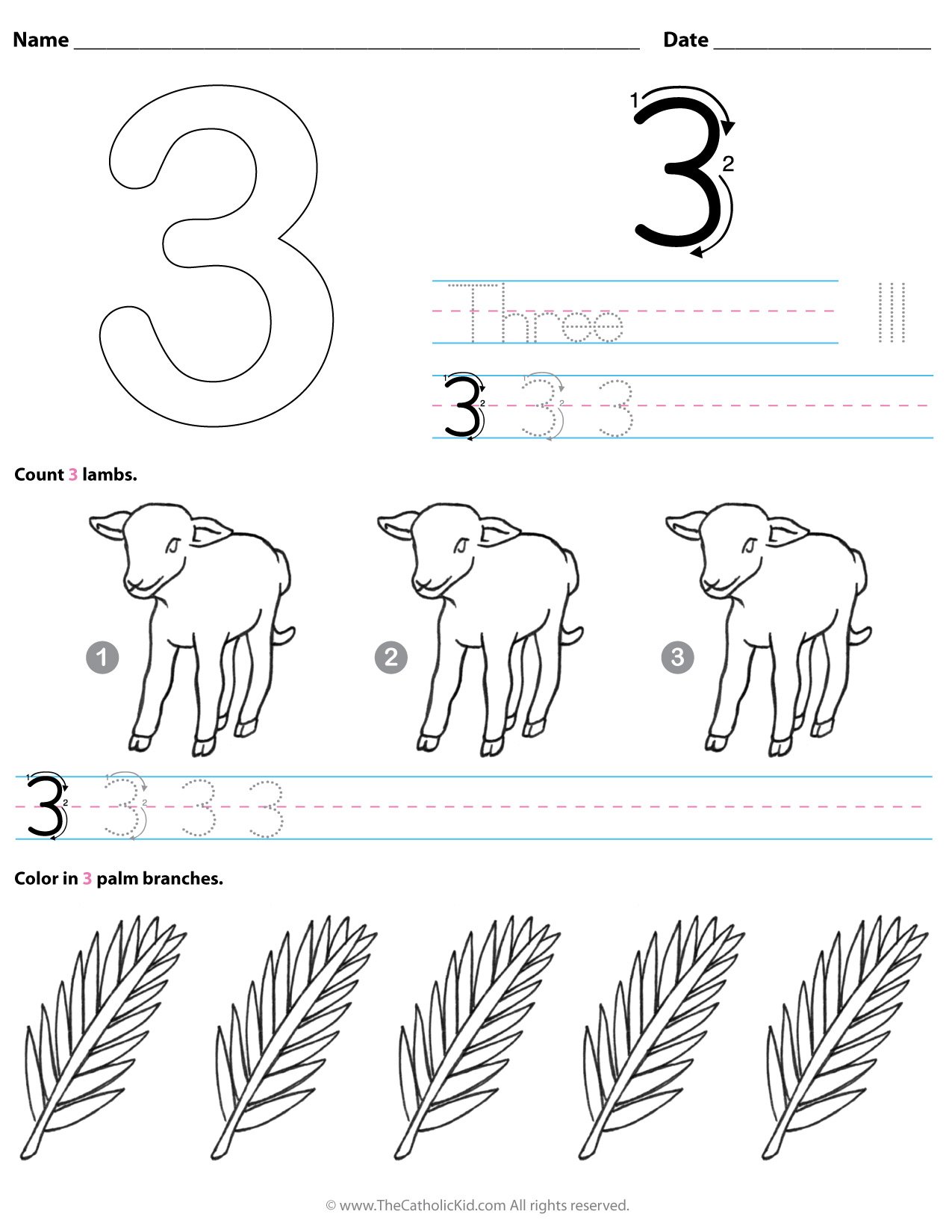 three Archives - The Catholic Kid - Catholic Coloring Pages and ...
