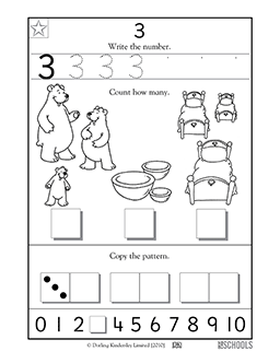 Learning #3 | Kindergarten, Preschool Math Worksheet | GreatSchools