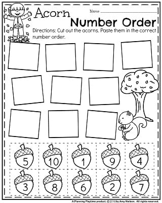 prek free worksheet