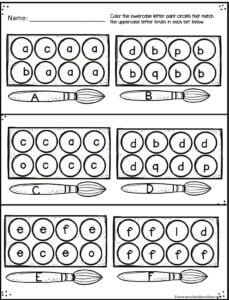 FREE Printable Back to School Pre-K Worksheets