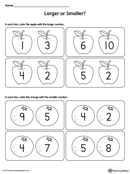 Preschool Numbers Printable Worksheets | MyTeachingStation.com