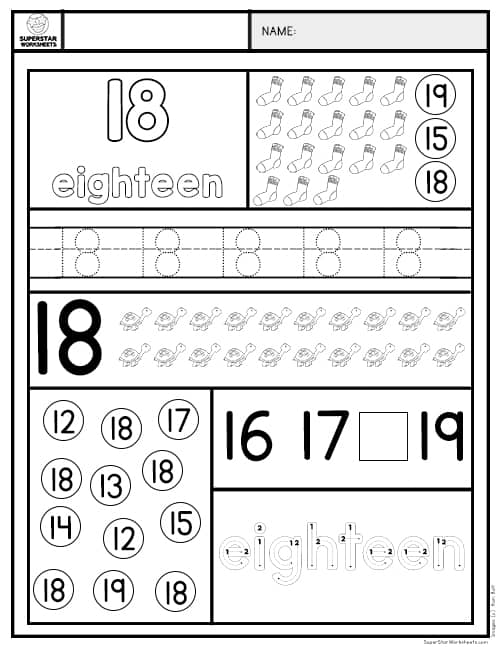 Preschool Number Worksheets -Worksheets Library