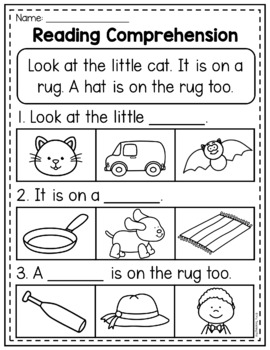 Comprehension Worksheets - Kindergarten Reading Comprehension worksheets library