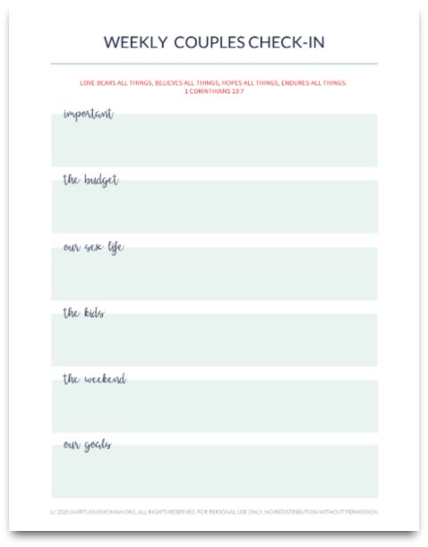 Setting Goals for Your Marriage + Free Printable Worksheet for ...