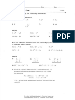 prentice hall worksheet answers