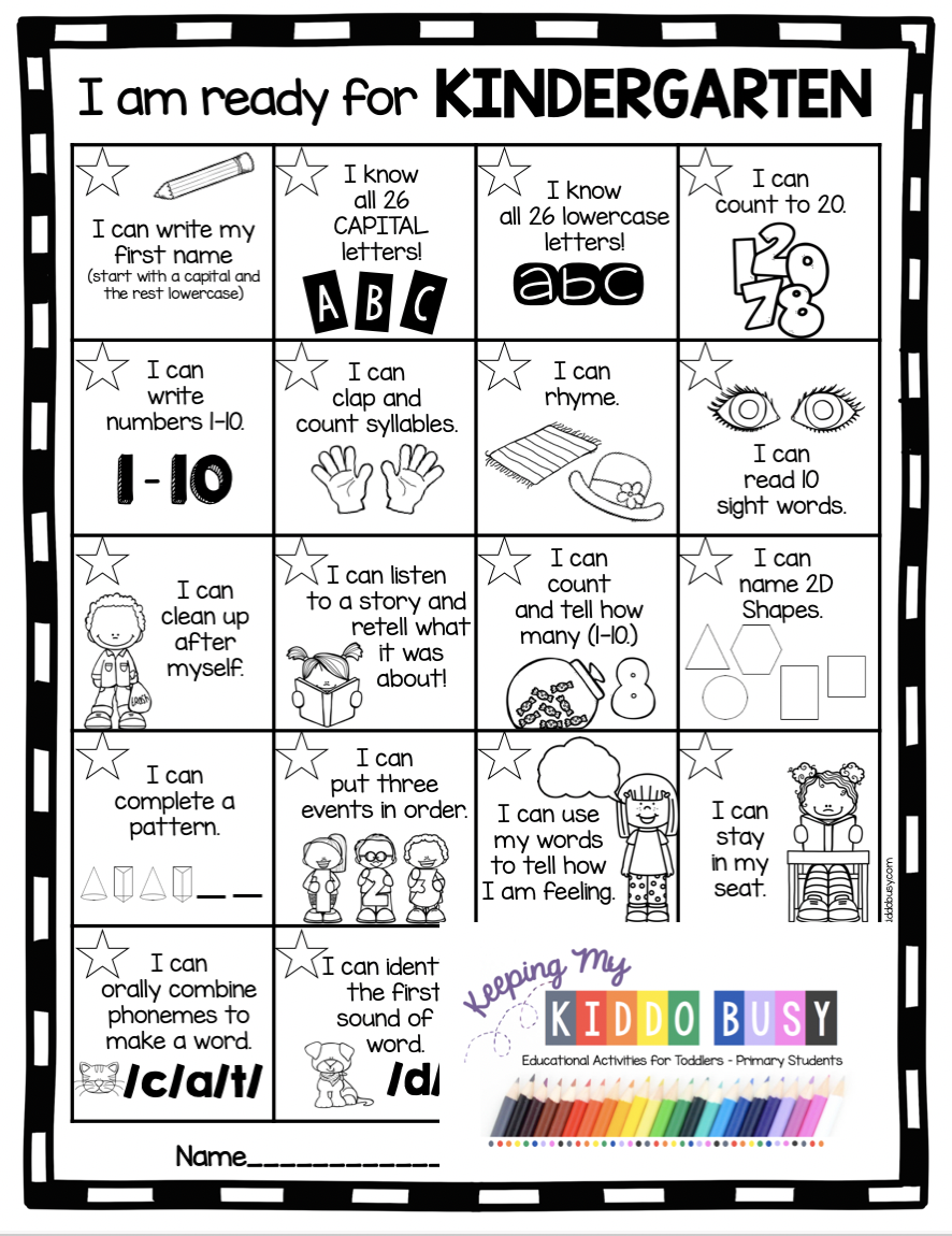 Preparing for Kindergarten: Interactive Worksheets and Activities