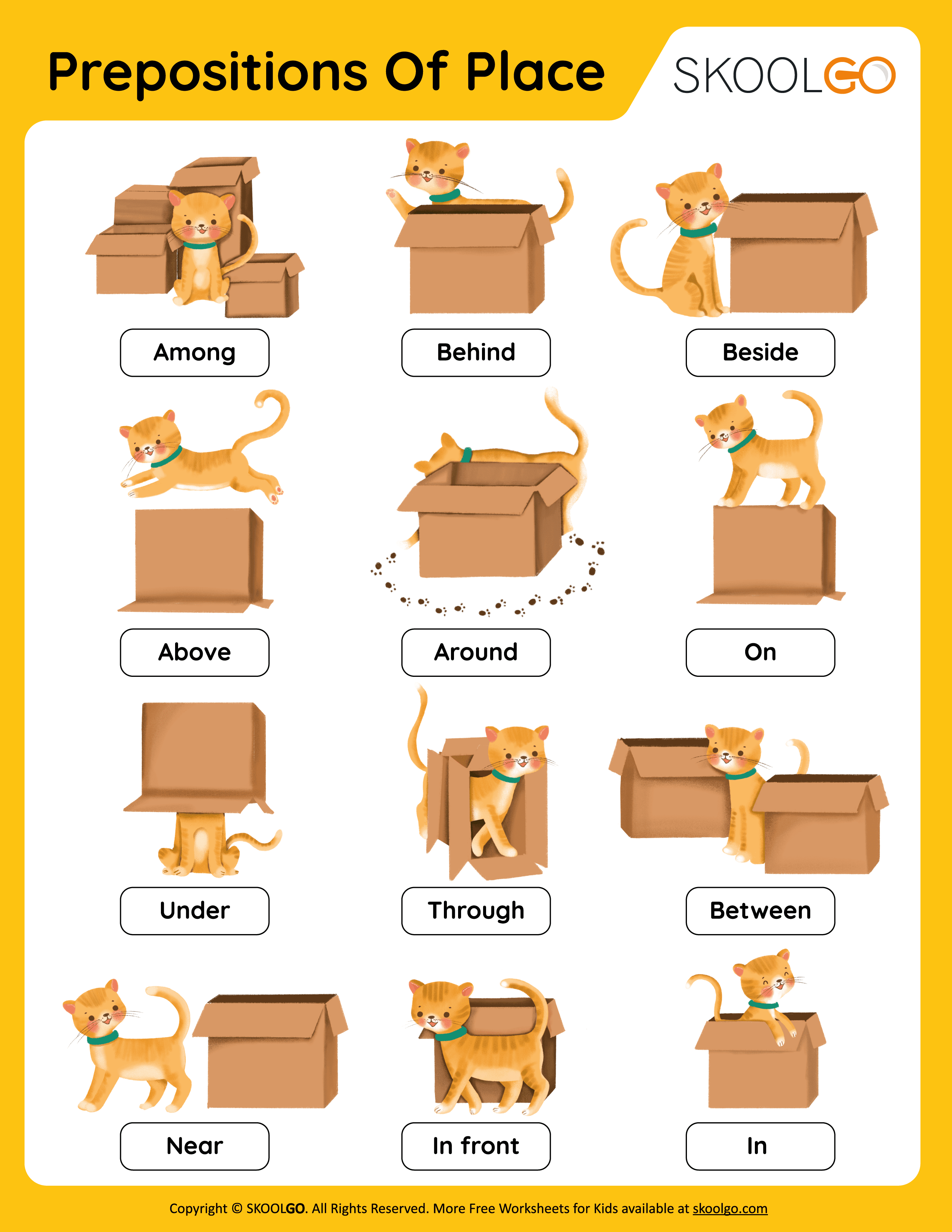 preposition of place worksheet pdf