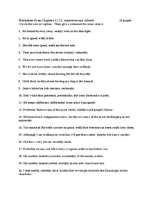 Adverbs and Prepositions Lesson Plans &  Worksheets
