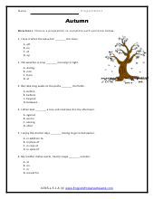 Preposition Worksheets