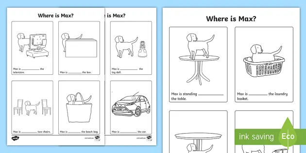 Preposition Gap Fill Activity | In, On, Under Worksheet