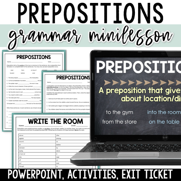 Prepositions Worksheets, Directed Drawing &  Creative Writing ...