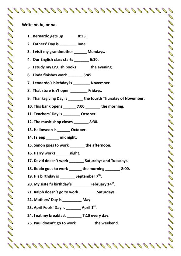 preposition worksheet pdf