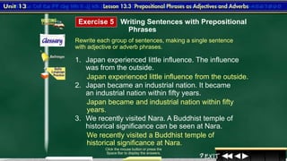 prepositional phrases as adjectives and adverbs worksheet