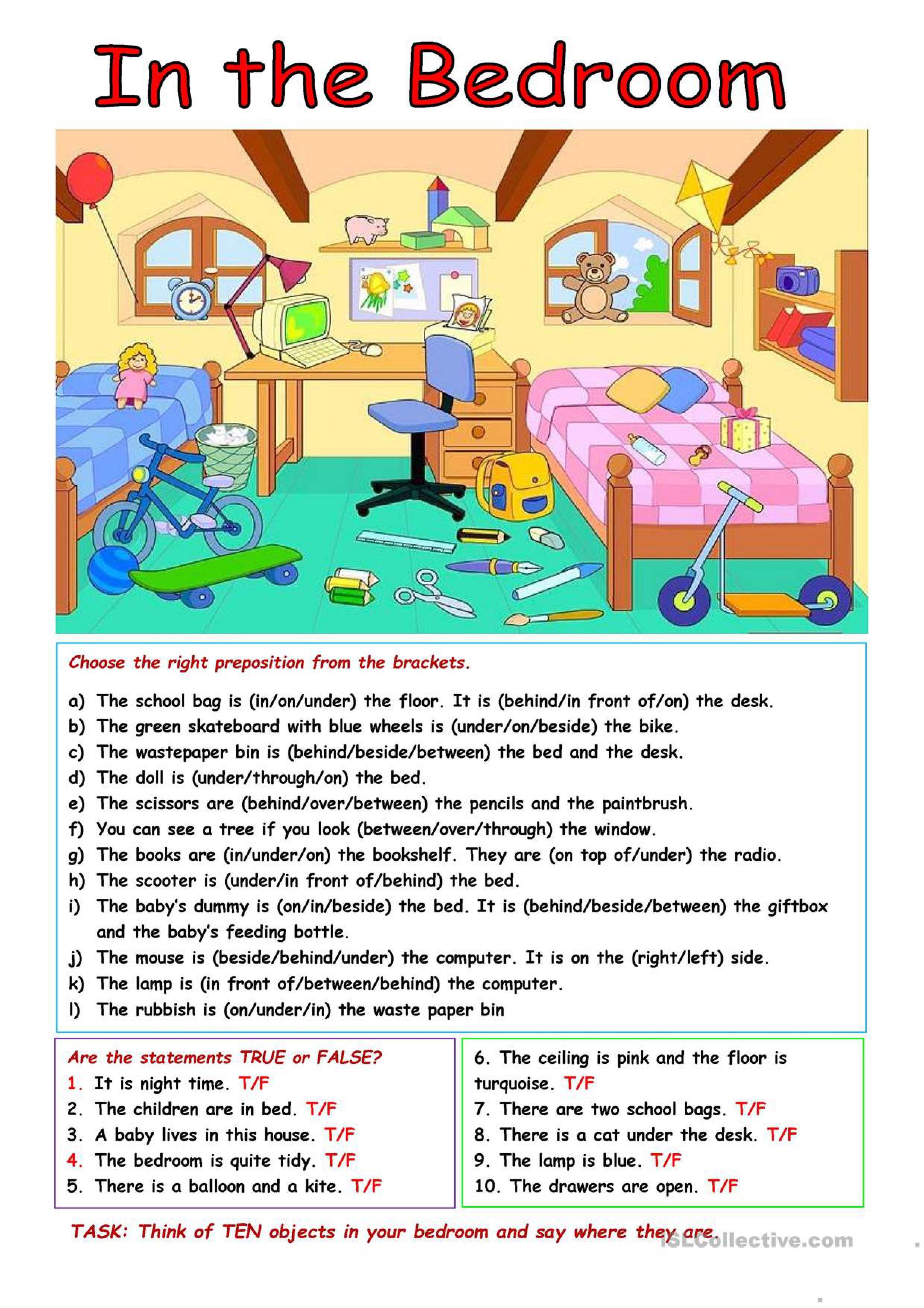 prepositions of location worksheet