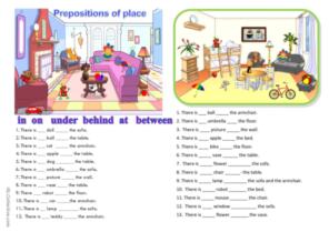 prepositions of place worksheet pdf
