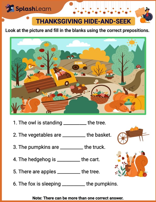 prepositions worksheet 4th grade