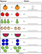 Preschool Addition Printable Worksheets | MyTeachingStation.com