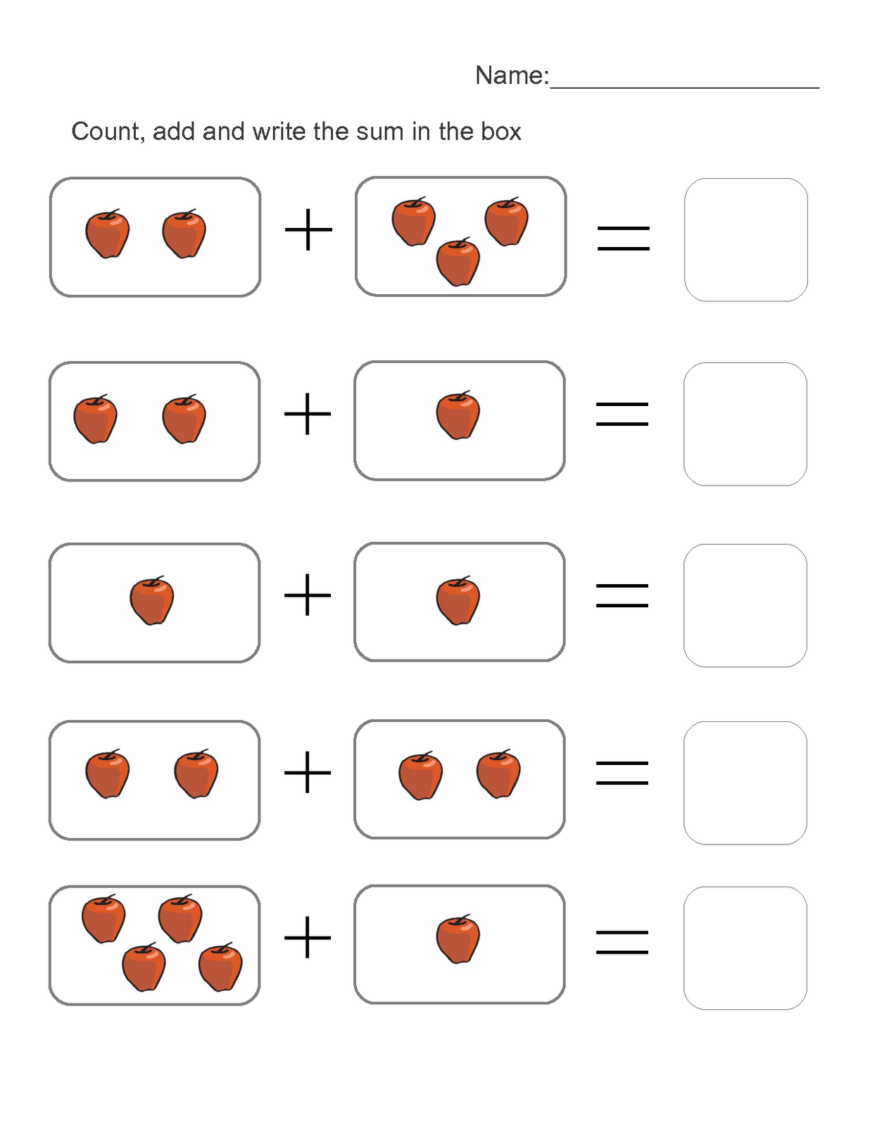 Addition Worksheets - Printable Coloring Pages