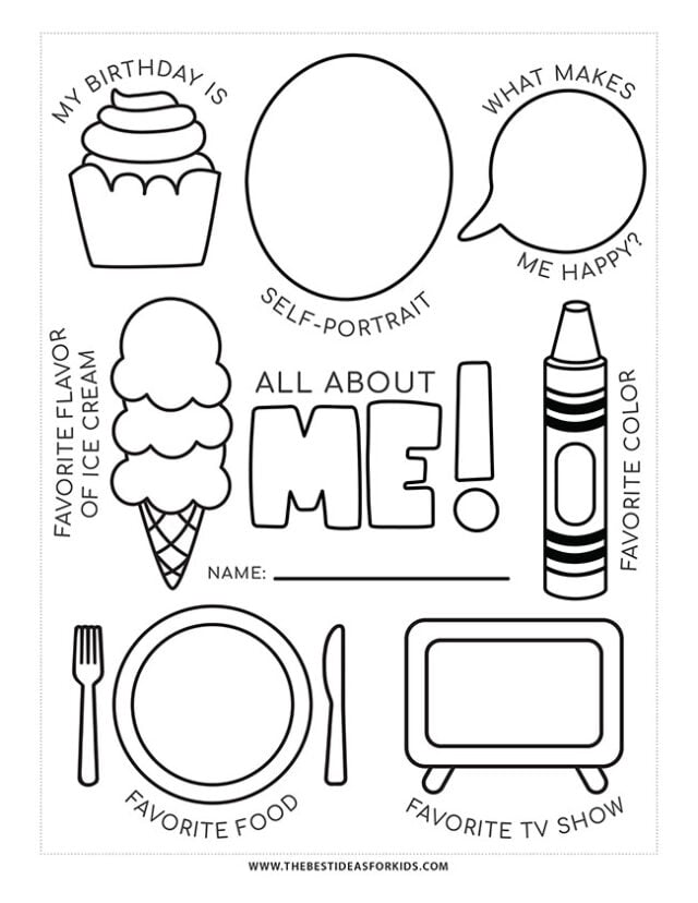 FREE All About Me MyTeachingStation Worksheets Library