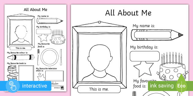 30 All About Me Worksheets (Free PDF Printables)