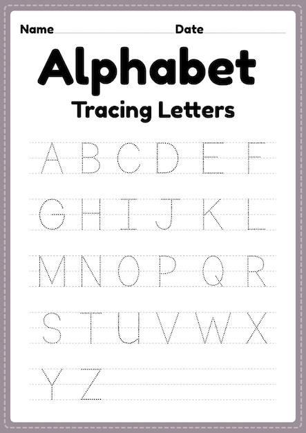 preschool alphabet tracing