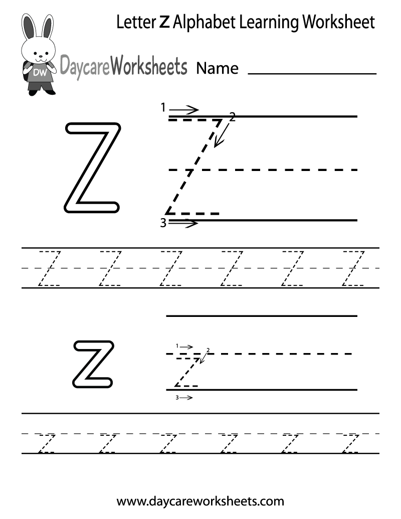 preschool alphabet worksheet az