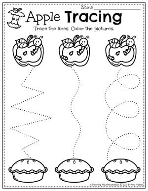 preschool apple worksheet