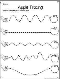 preschool apple worksheet