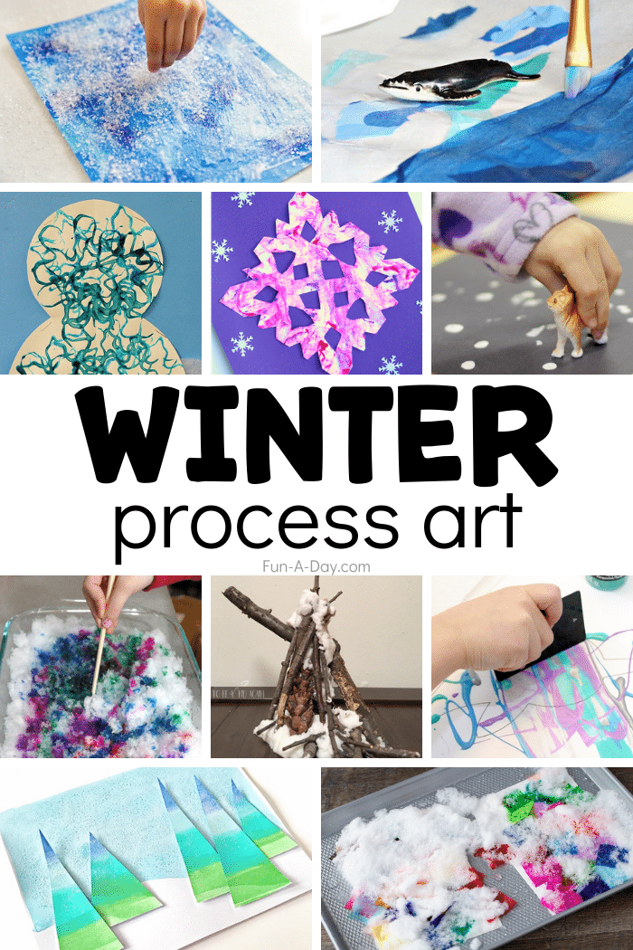 20 Wonderful Winter Process Art Ideas - Fun-A-Day!