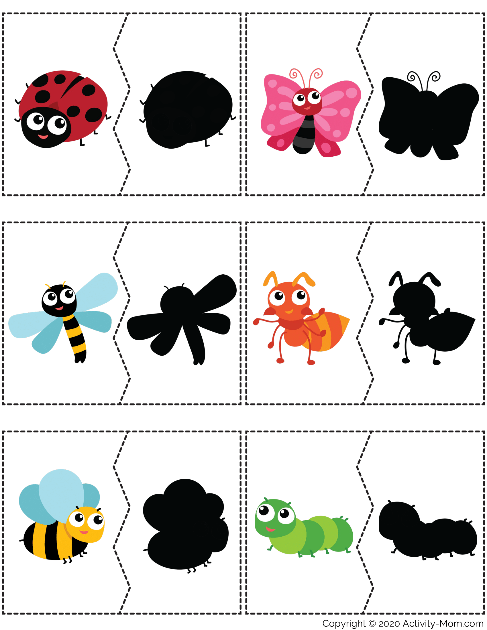 preschool bug worksheet