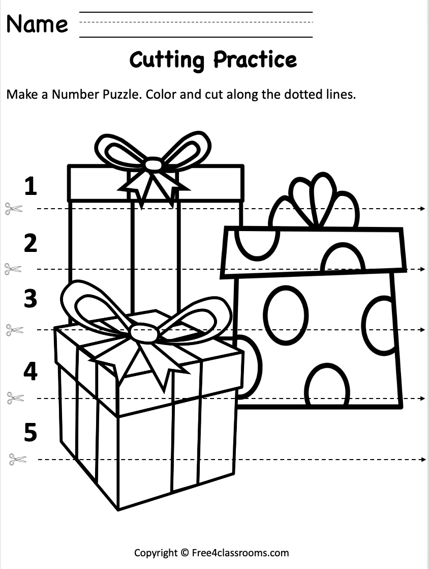preschool christmas worksheet free