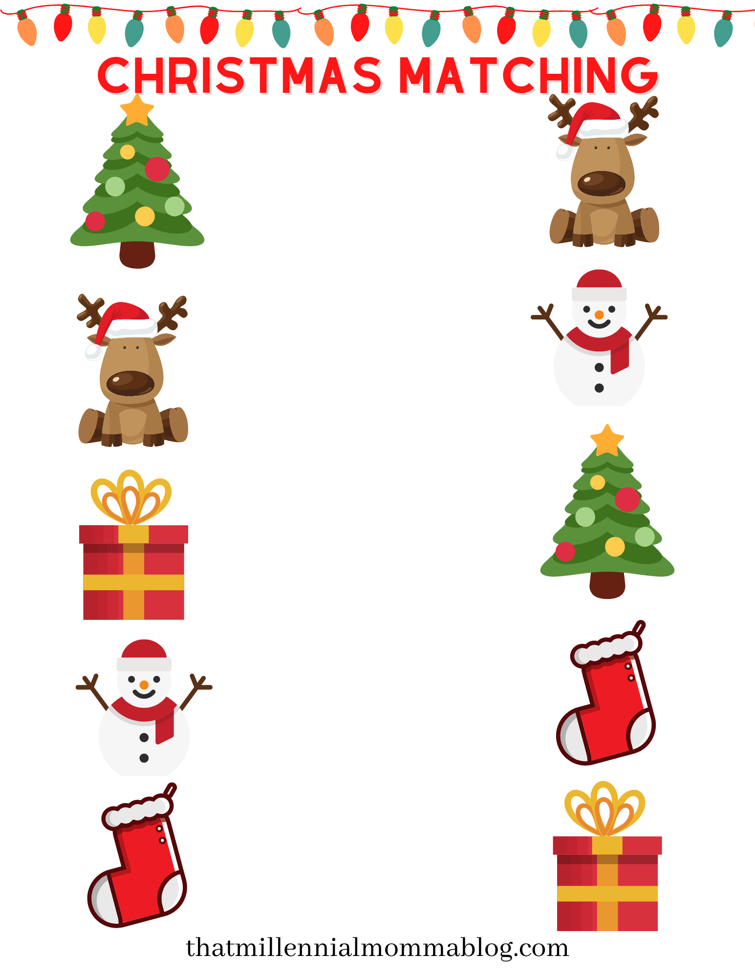 preschool christmas worksheet free
