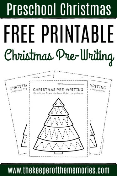 Free Printable Pre-Writing Christmas Preschool Worksheets
