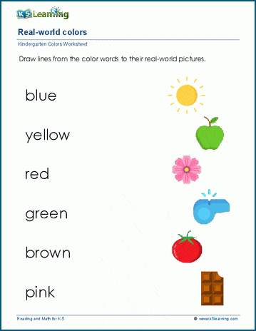 preschool colors worksheet