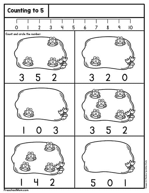 Preschool Counting Worksheets - Preschool Mom