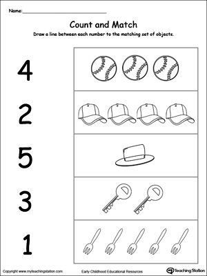 preschool counting worksheet 1 5