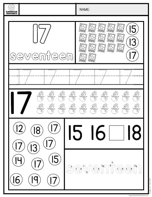 Preschool Number Worksheets -Worksheets Library