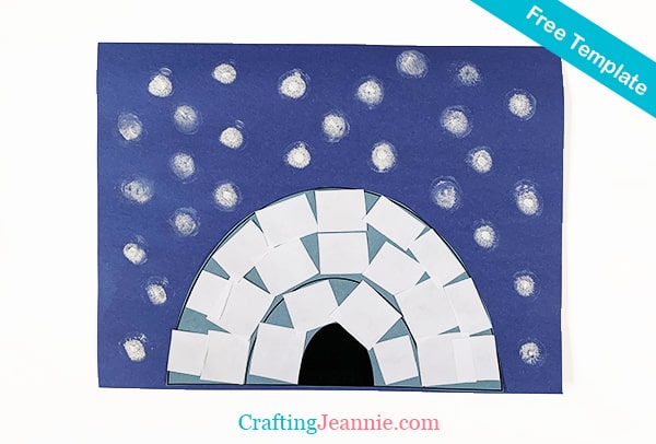Preschool Igloo Craft (Free Printable) - Crafting Jeannie