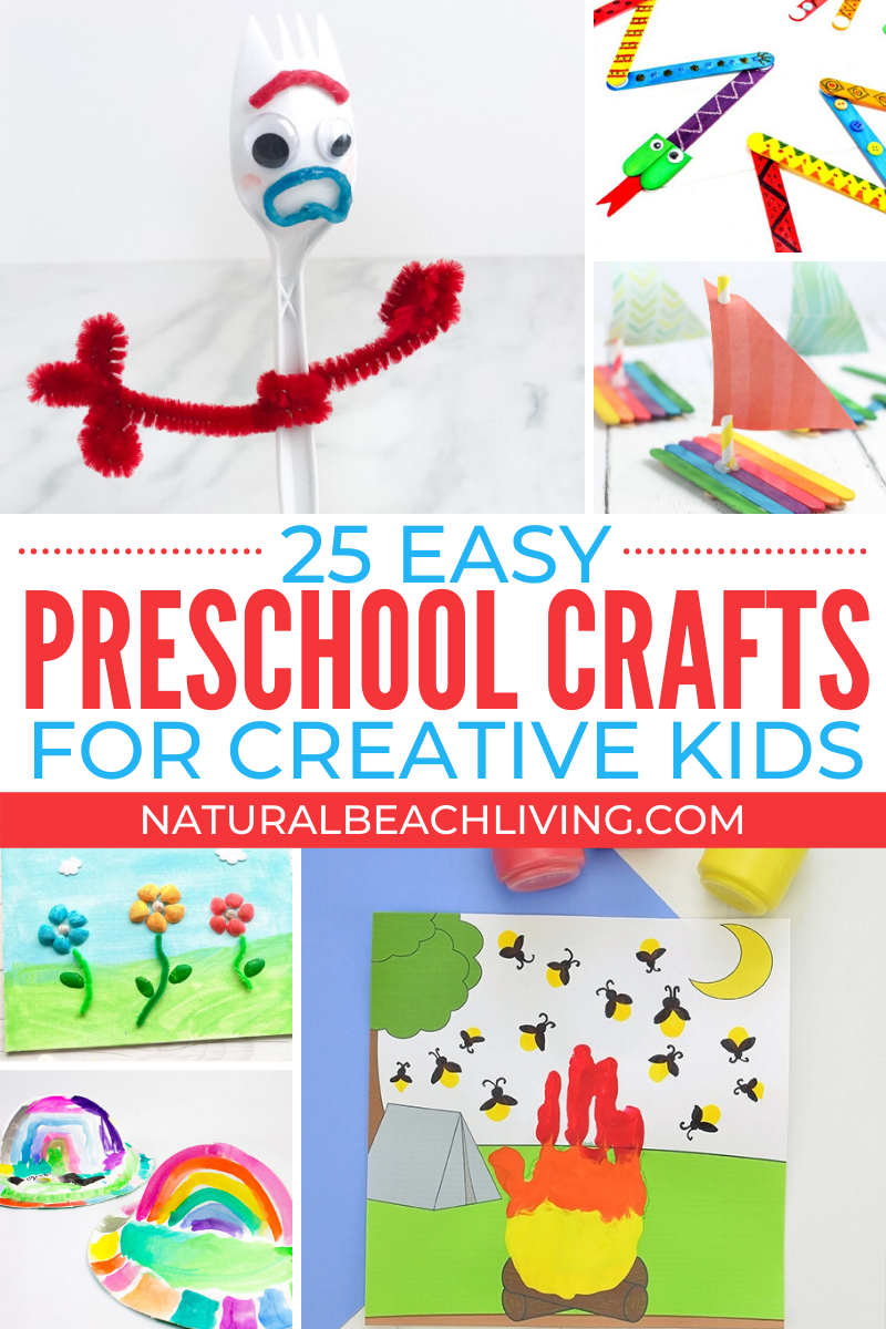 30+ Easy Preschool Crafts for Home or Classroom - Natural Beach Living