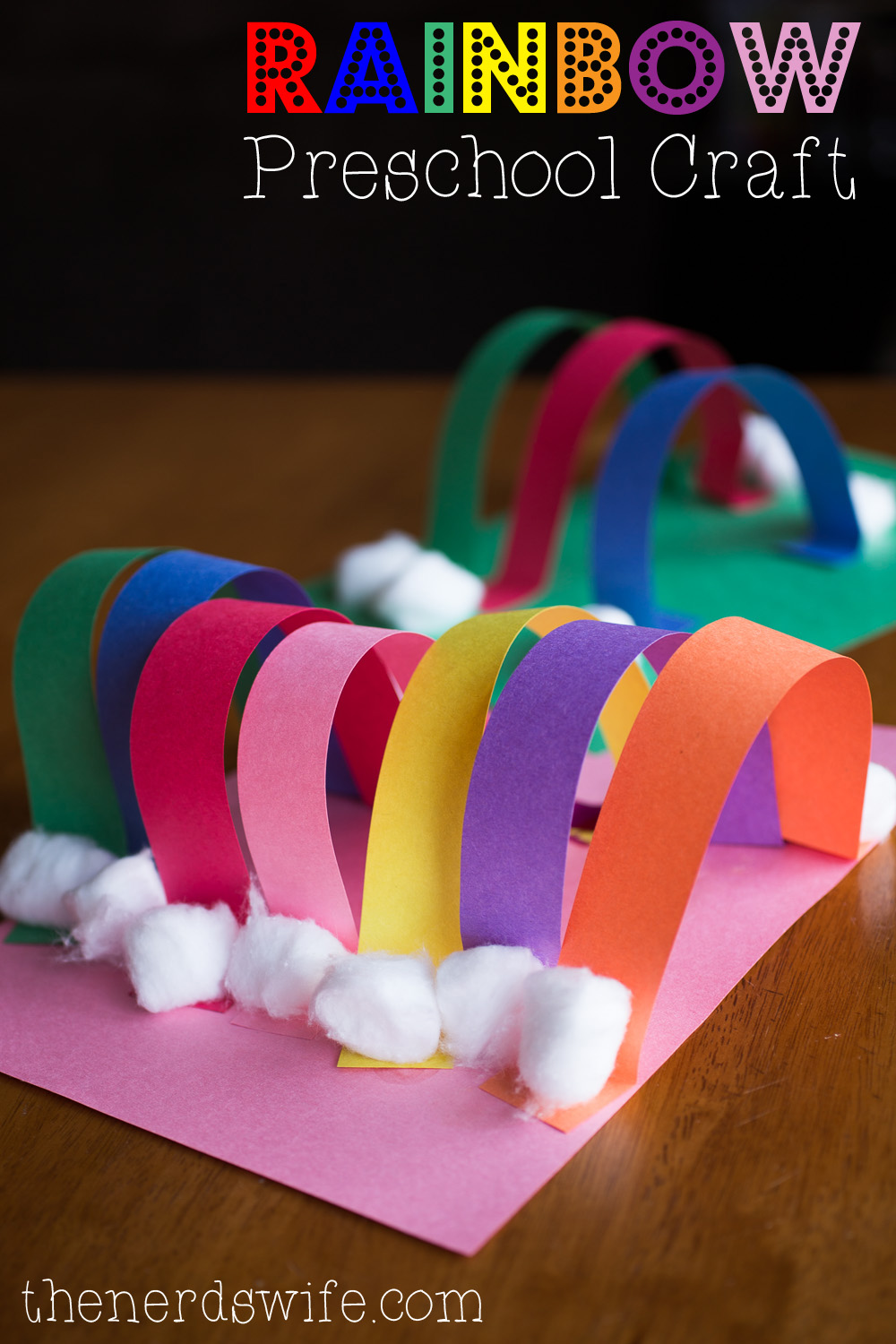 Rainbow Preschool Craft with Elmers Early Learners - The Nerds Wife