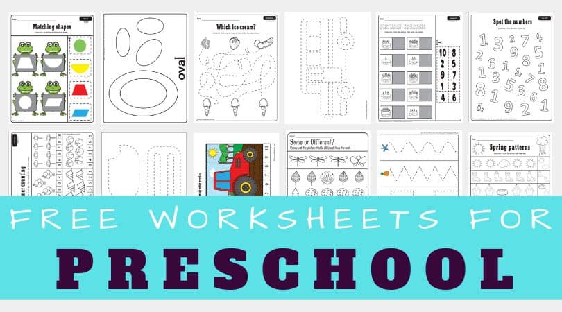 Free Preschool Worksheets PDF - Planes &  Balloons