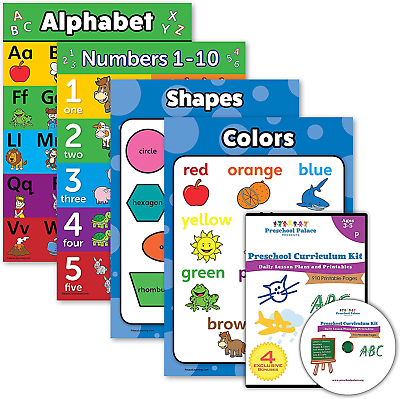 5 Pack - Preschool Curriculum Kit on CD &  ABC Alphabet + Numbers 1 ...