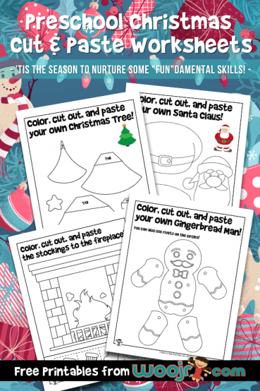 Preschool Christmas Cut &  Paste Worksheets | Woo! Jr. Kids ...