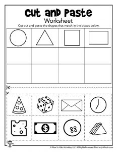 preschool cut and paste printable worksheet