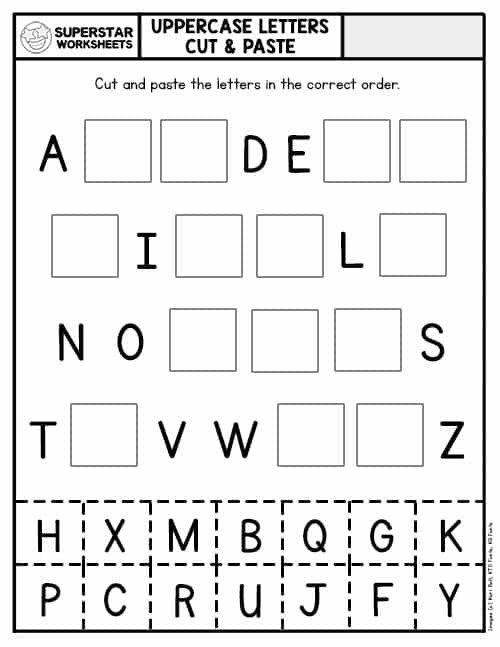 preschool cut and paste